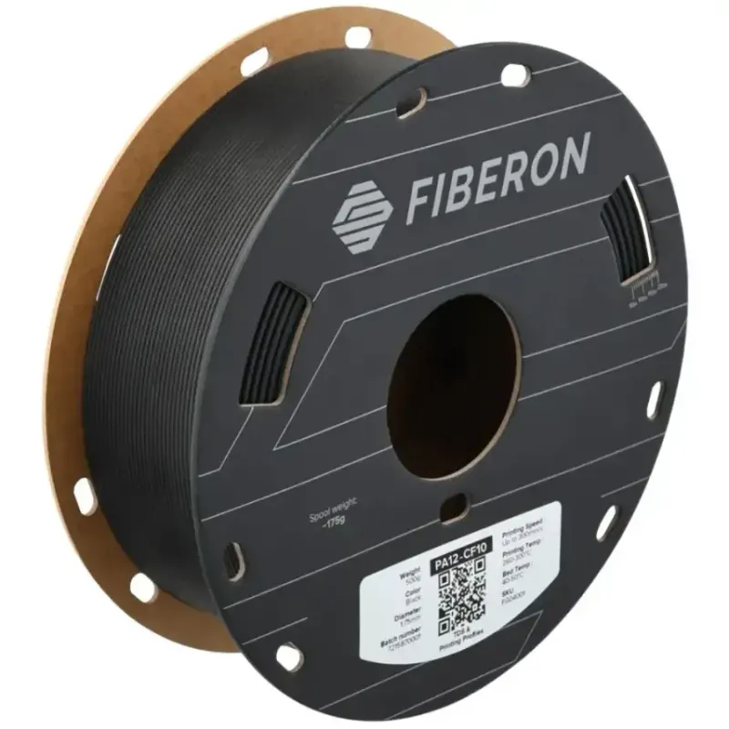 Polymaker Fiberon PA12-CF10 Filament Siyah