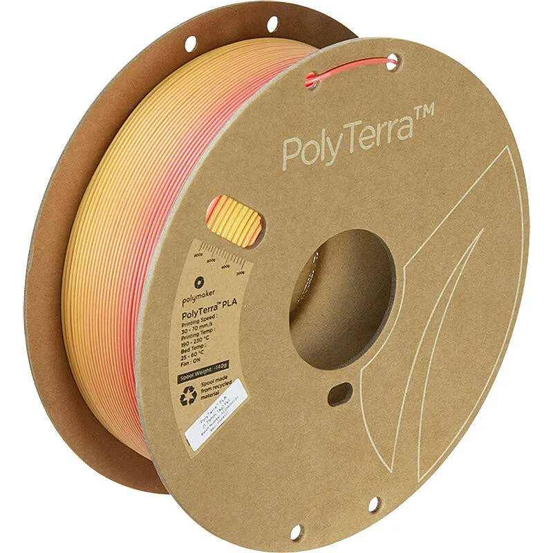 Polymaker PolyTerra PLA Rainbow Filament - Sonbahar Geçişli