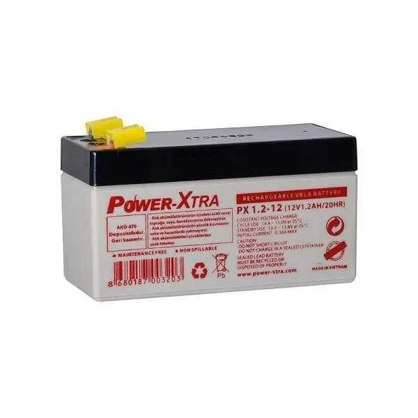 Power-Xtra 12V 1.2Ah Bakımsız Kuru Akü