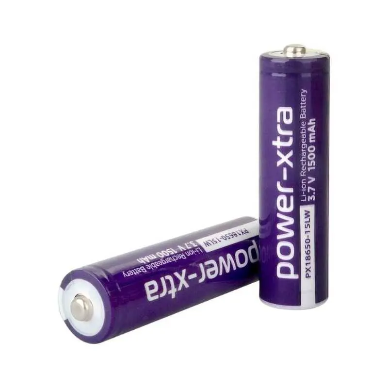 Power-Xtra PX18650-15LW - 3.7V 1500 Mah Li-ion Şarjlı Pil - Başlı - 0.5C