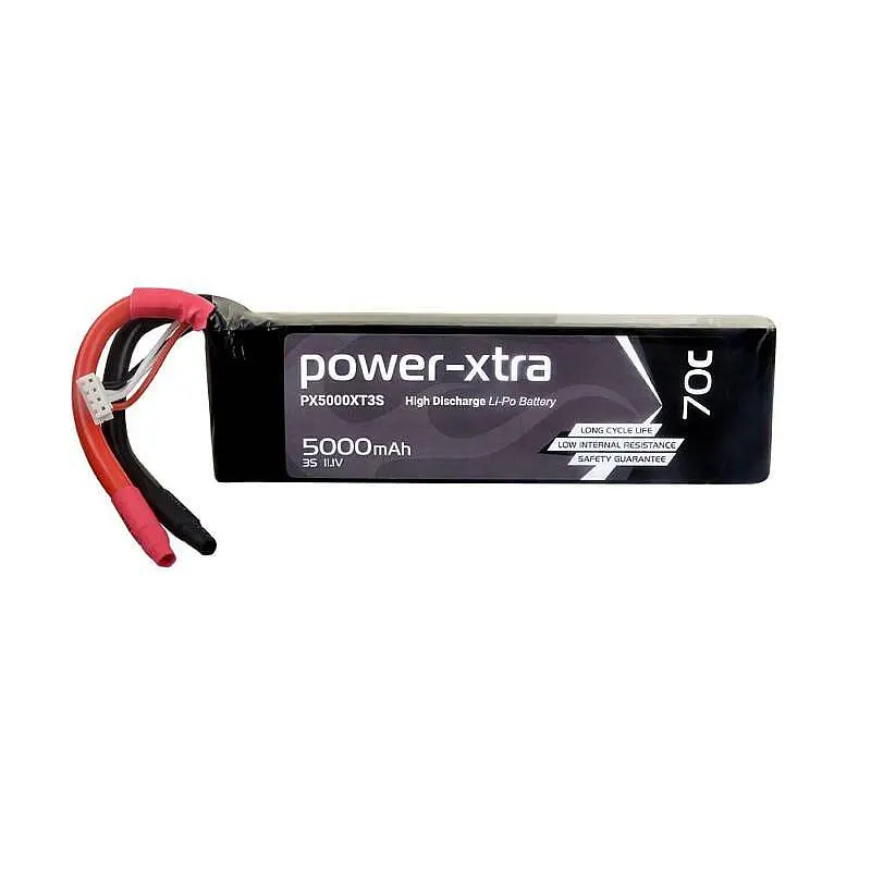 Power-Xtra PX5000XT3S - 3S1P - 11.1V 5000 mAh Li-Polymer Pil -70C