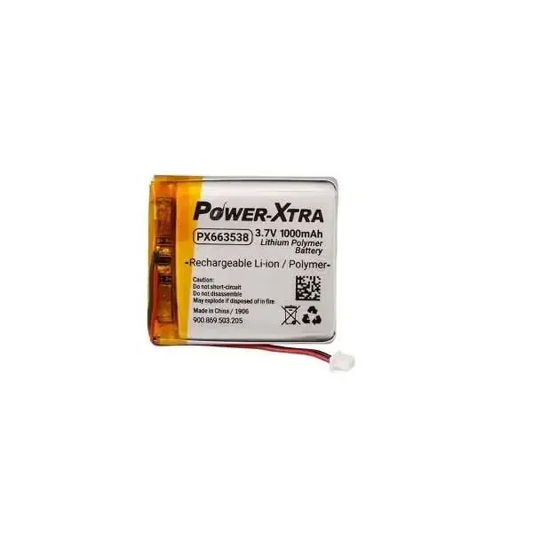 Power-Xtra PX663538 3.7V 1000mAh Li-Po Pil - Soketli Devreli