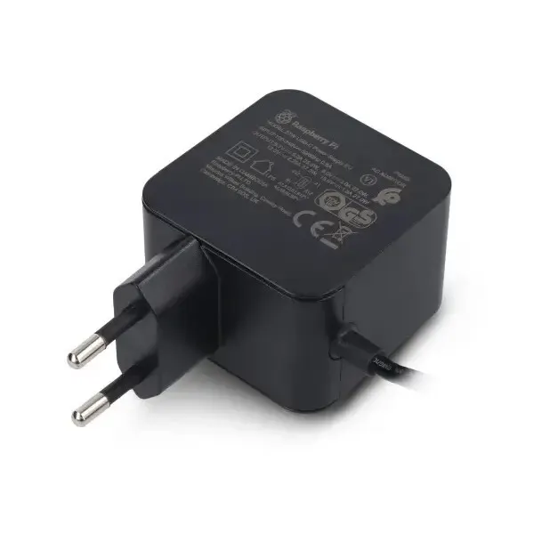 Raspberry Pi 5 27W USB-C Güç Adaptörü - Siyah