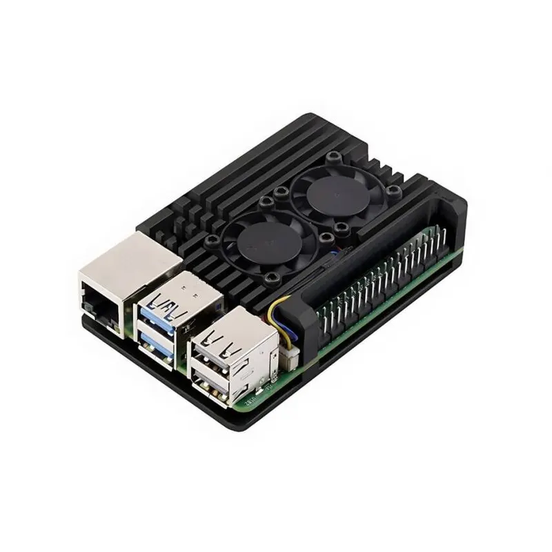 Raspberry Pi 5 Çift Fanlı Alüminyum Kasa