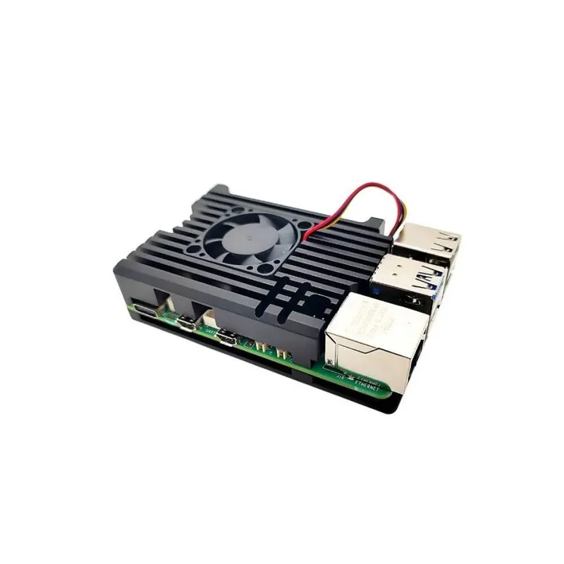 Raspberry Pi 5 Tek Fanlı Alüminyum Kasa