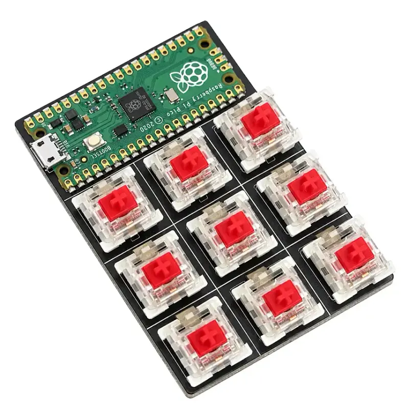 Robonio Ghost PCB - 9 Tuşlu RGB Programlanabilir Makro Klavye