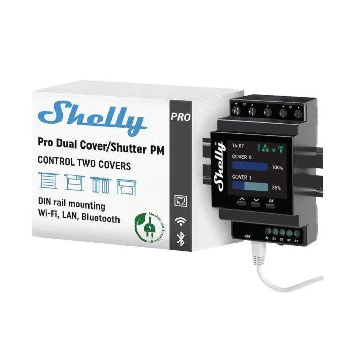 Shelly Pro Dual Çift Motorlu Panjur Kontrol Rölesi
