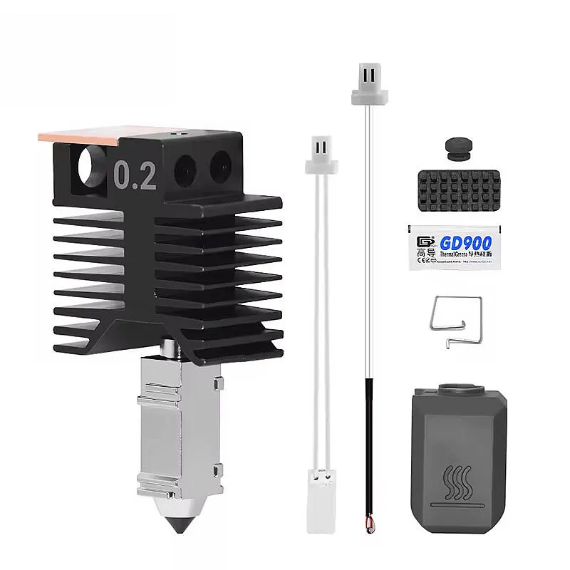 Snapmaker U1 Uyumlu 0.2mm Sertleştirilmiş Çelik Hotend Seti