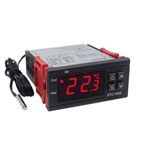 STC-1000 AC 110-220V 10A LCD Ekranlı Sıcaklık Kontrol Modülü