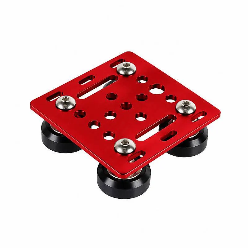 V Slot Rulmanlı Araba - 20x20 Profil Uyumlu - Kırmızı
